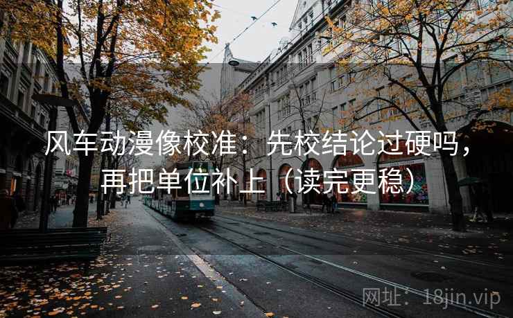 风车动漫像校准：先校结论过硬吗，再把单位补上（读完更稳）  第2张